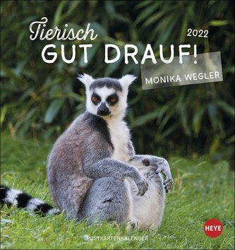 Tierisch gut drauf Postkartenkalender 2022